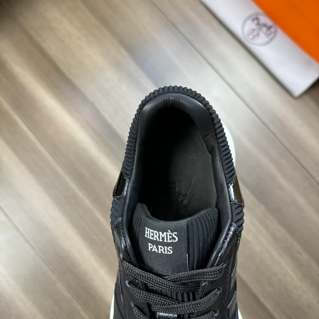 [HERMES] Hermès men's shoes 💰520💰 - High-end quality original order - Upper: 🔝 tumbled calfskin, high mercerized striped fabric, sewn brand H totem - Lining: water-dyed cowhide - Outsole: ultra-light T men's shoes 💰U foam rubber; two-color molded outsole - Super high quality control, fine workmanship: highlighted (high-end, luxury, grade) -Size :38-44 (45, customized)